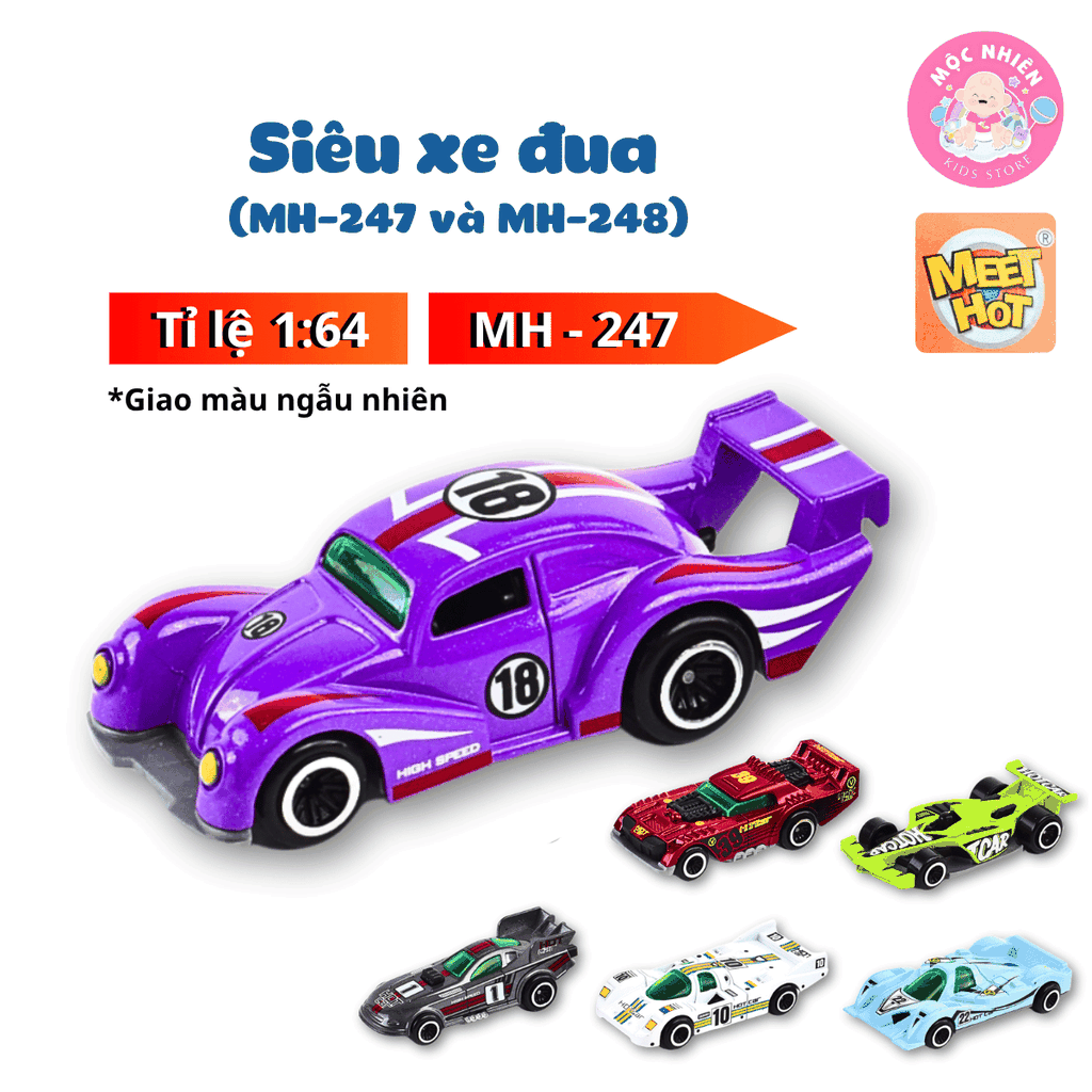 Đồ chơi mô hình MEET HOT - Siêu xe đua (MH-247 và MH-248) - Giao màu ngẫu nhiên
