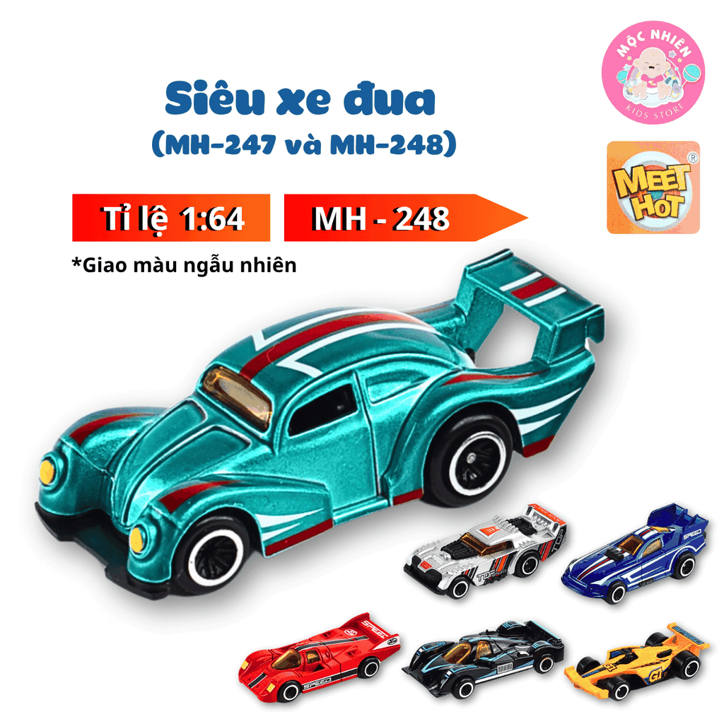 Đồ chơi mô hình MEET HOT - Siêu xe đua (MH-247 và MH-248) - Giao màu ngẫu nhiên