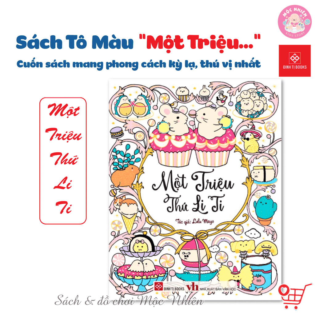 Sách tô màu Một triệu của Lulu Mayo (cuốn sách mang phong cách kỳ lạ, thú vị nhất) - Đinh Tị Books