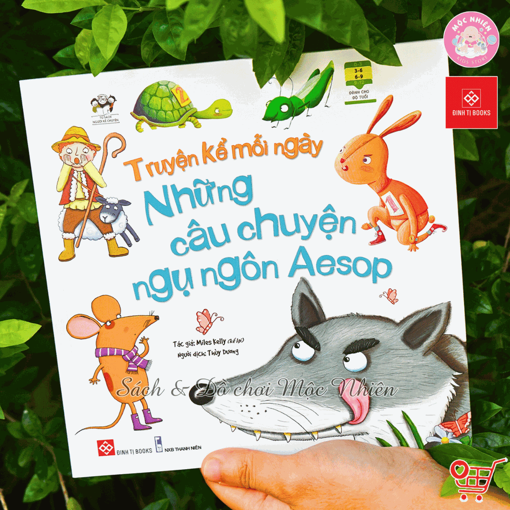 Sách thiếu nhi - Truyện kể mỗi ngày cho trẻ 3 - 9 tuổi (Sự tích các loài vật và Ngụ ngôn Aesop) - Đinh Tị Books