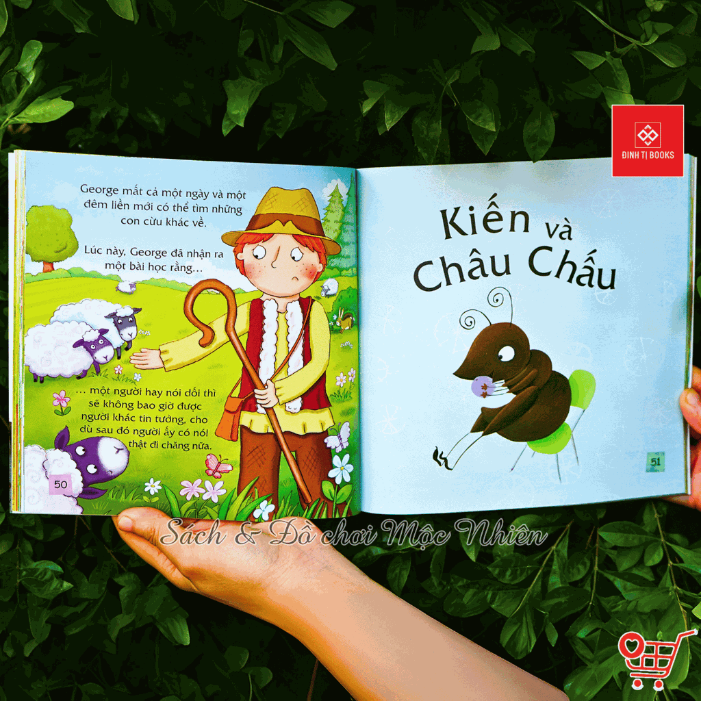 Combo 02 cuốn Sách - Truyện kể mỗi ngày cho trẻ 3 - 9 tuổi (Sự tích các loài vật và Ngụ ngôn Aesop) - Đinh Tị Books