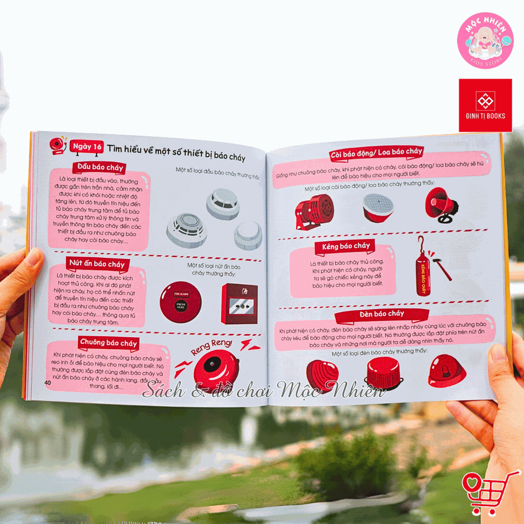 Combo 02 cuốn Sách - 30 ngày cùng em học hiểu về an toàn phòng cháy chữa cháy và đuối nước - Đinh Tị Books