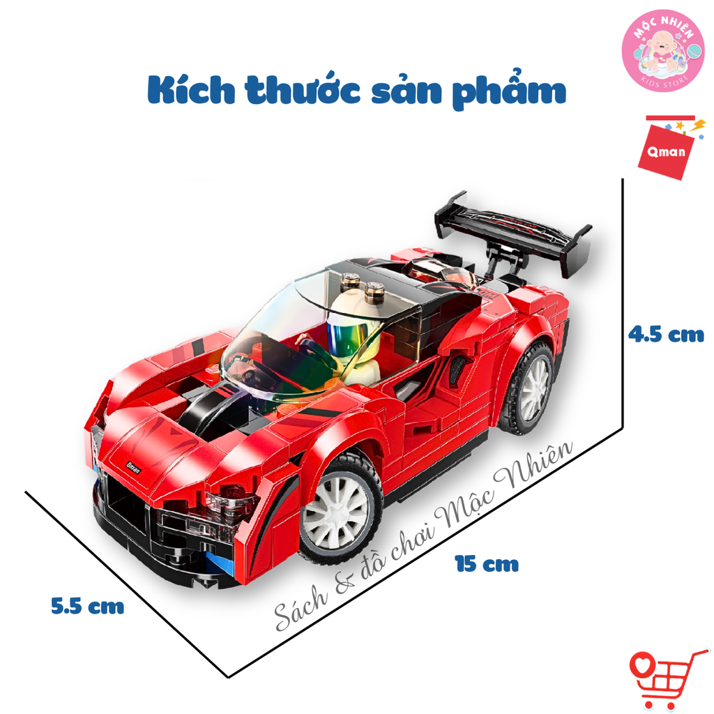 Đồ chơi lắp ráp Qman 14012 - Xe đua S5N-N1 - Dành cho bé trai từ 6 tuổi