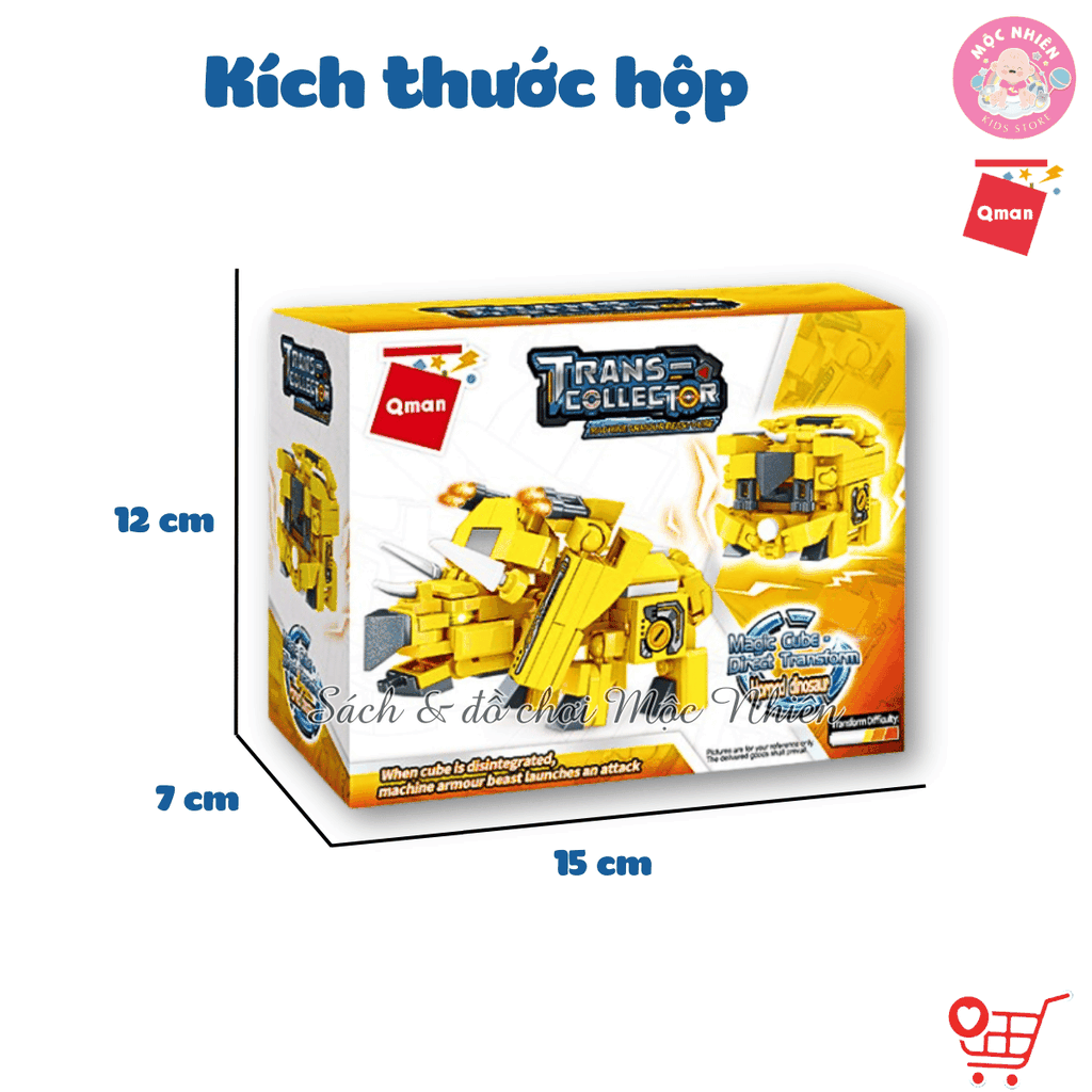 Đồ chơi lắp ráp Qman 41201 - Tê giác đáng yêu (124 chi tiết)