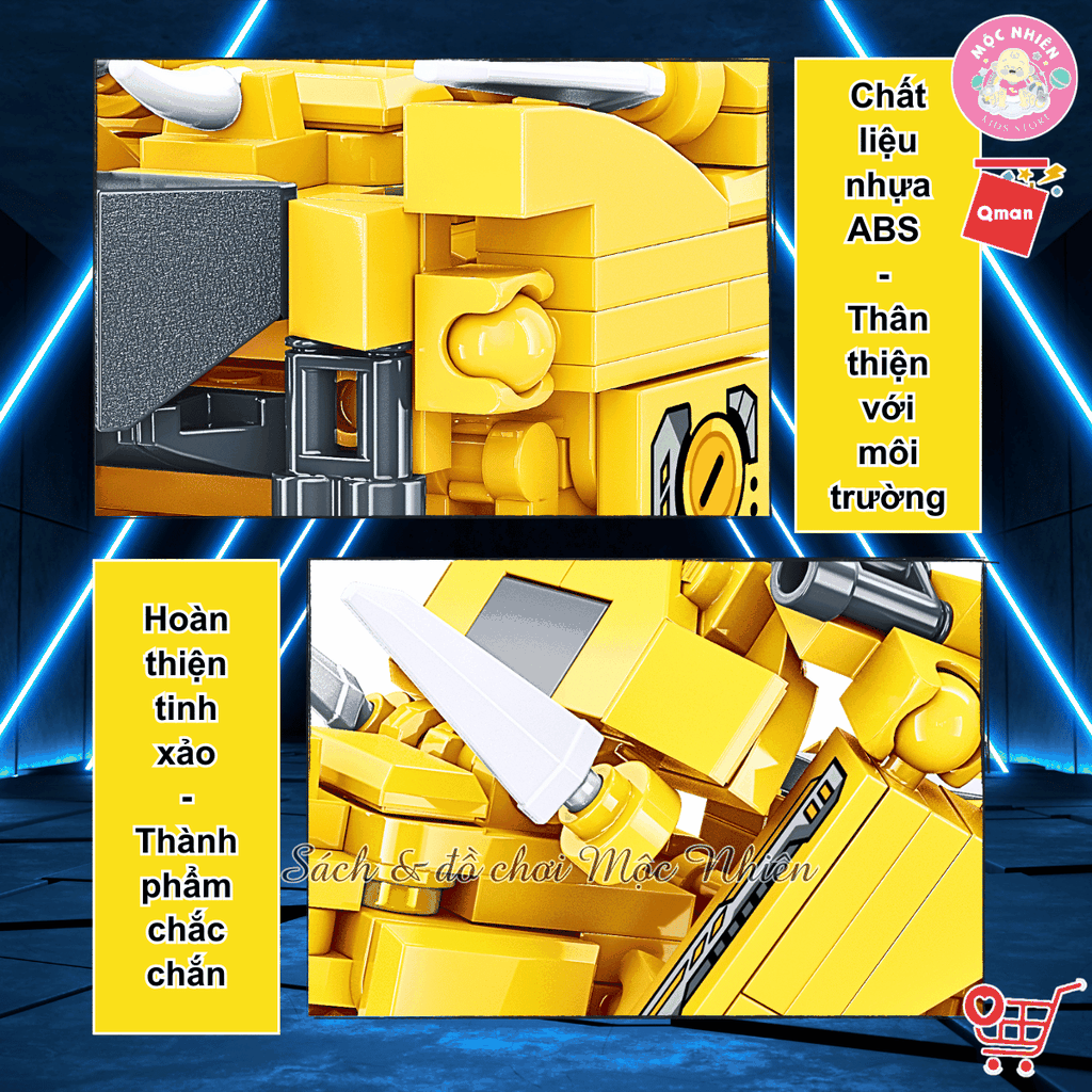 Đồ chơi lắp ráp Qman 41201 - Tê giác đáng yêu (124 chi tiết)