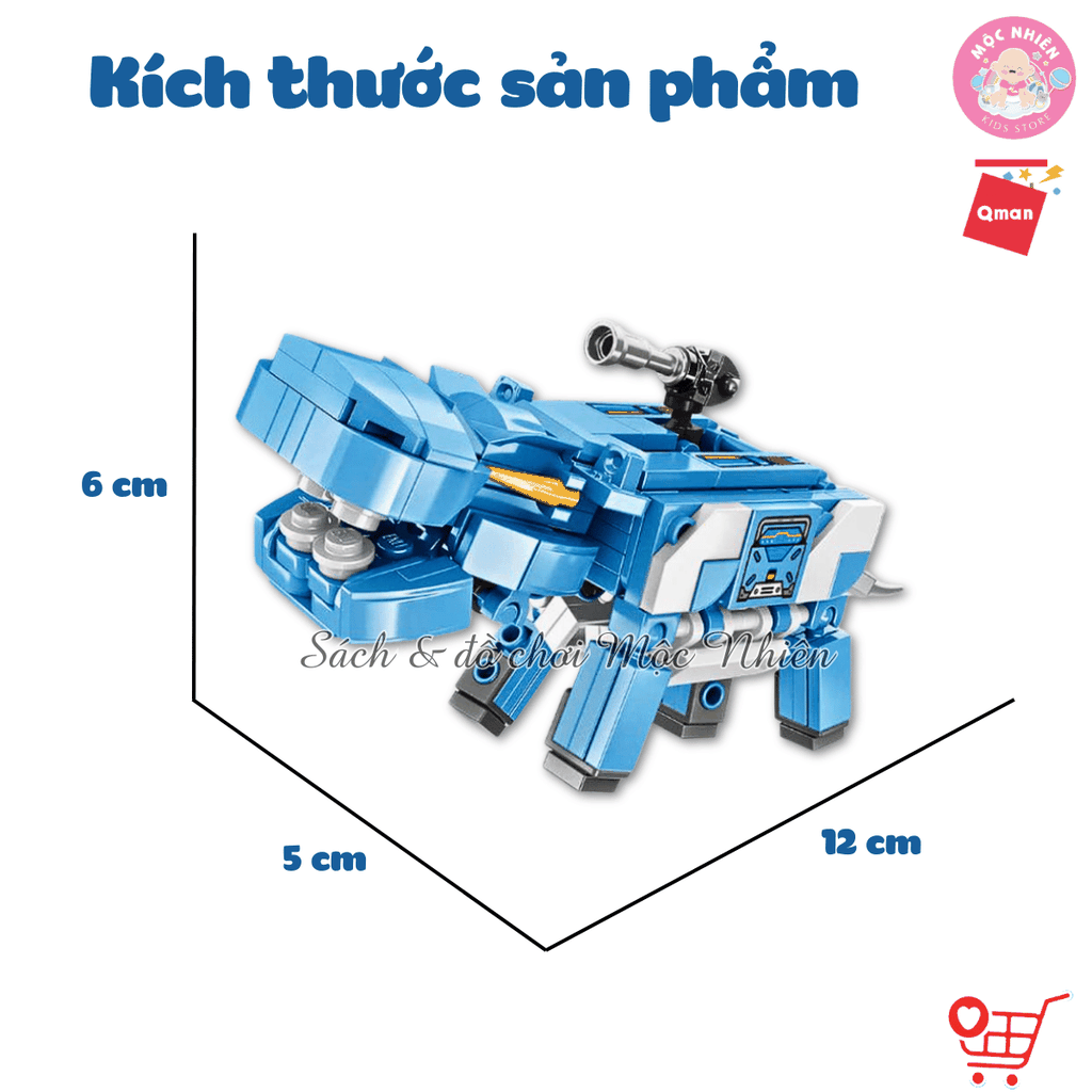 Đồ chơi lắp ráp Qman 41205 - Hà mã (149 chi tiết)