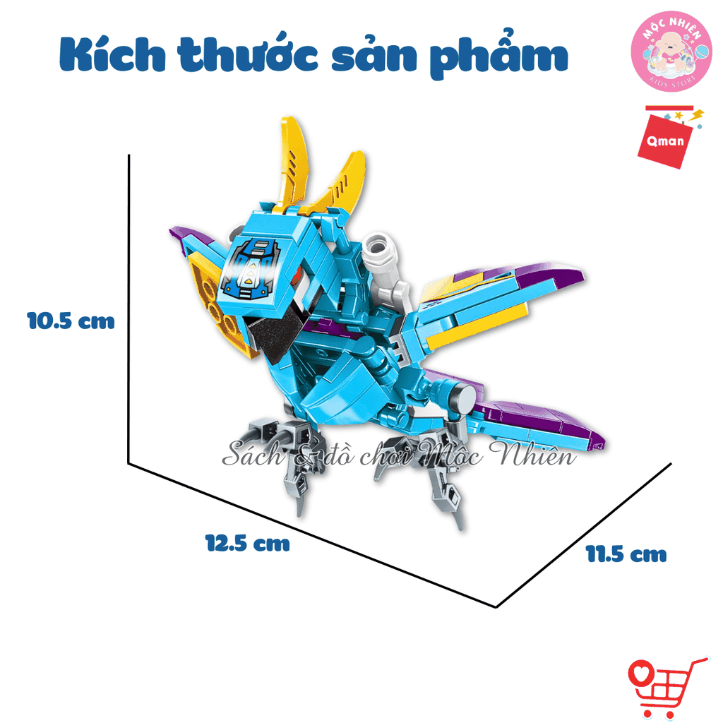 Đồ chơi lắp ráp Qman 41206 - Vịt flash (130 chi tiết)