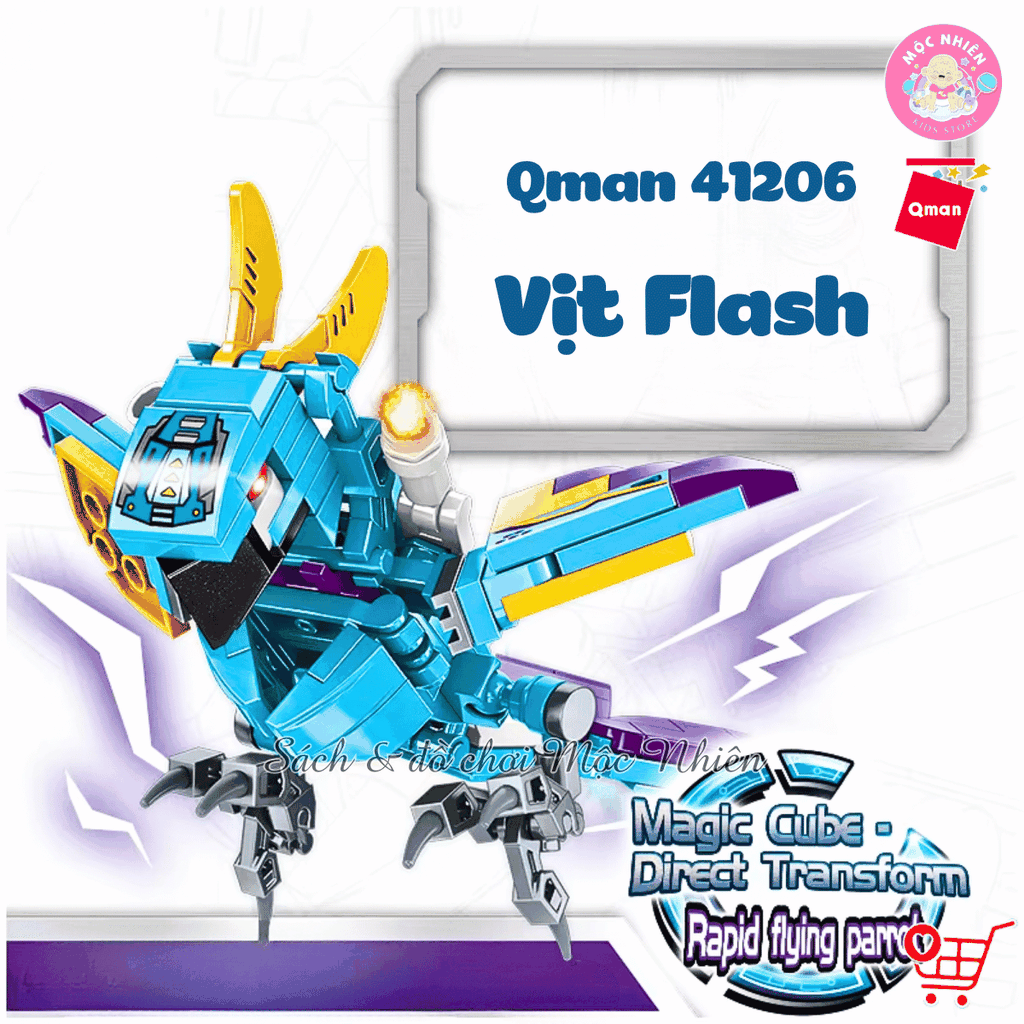 Đồ chơi lắp ráp Qman 41206 - Vịt flash (130 chi tiết)