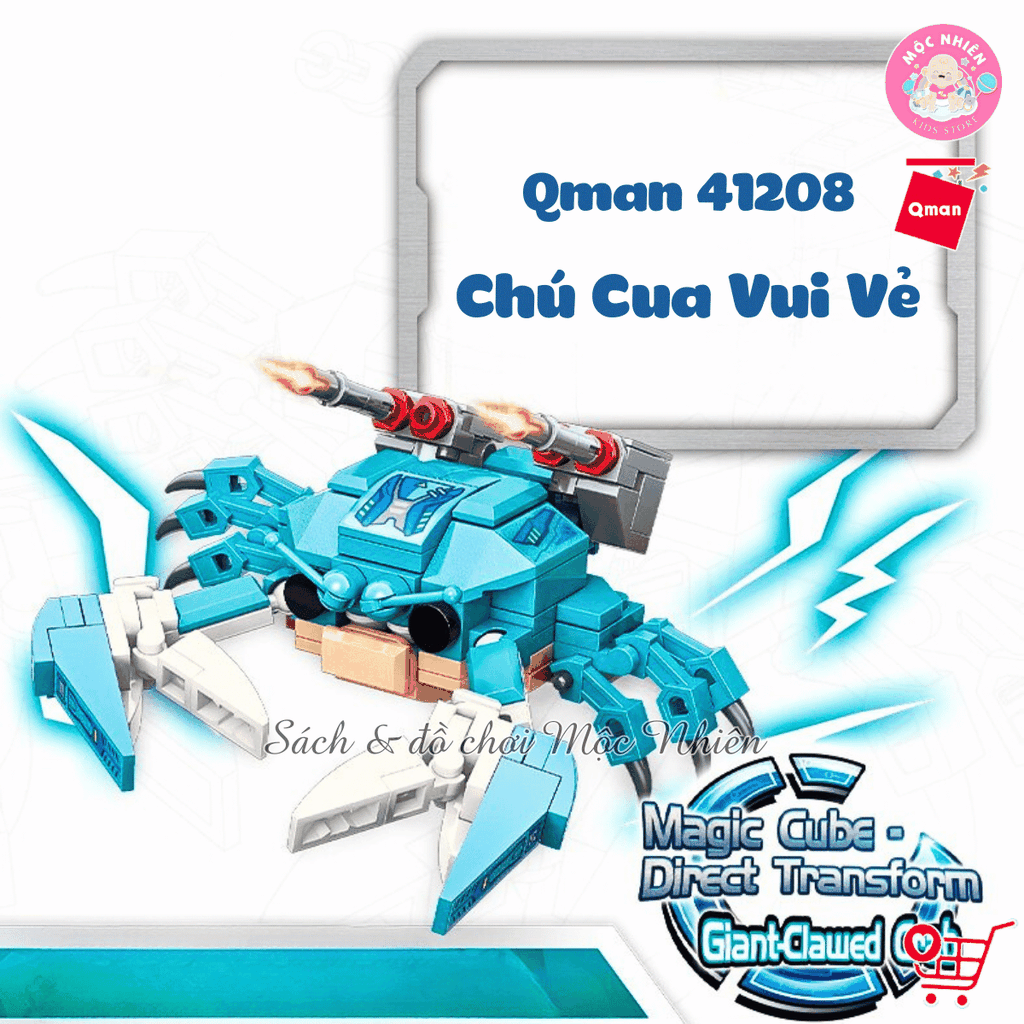 Đồ chơi lắp ráp Qman 41208 - Chú cua vui vẻ (140 chi tiết)