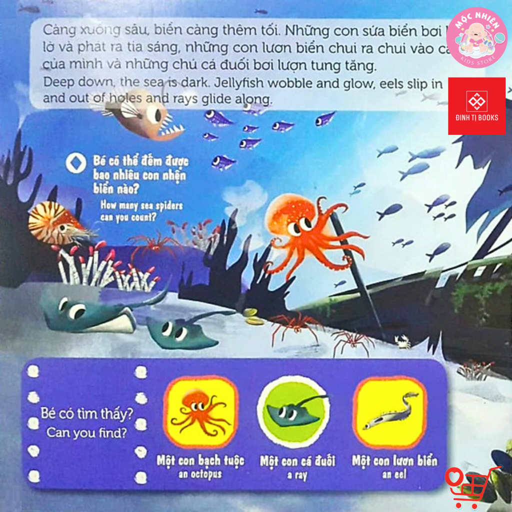 Sách chuyển động First Explorers - Sinh vật biển - Đinh Tị Books