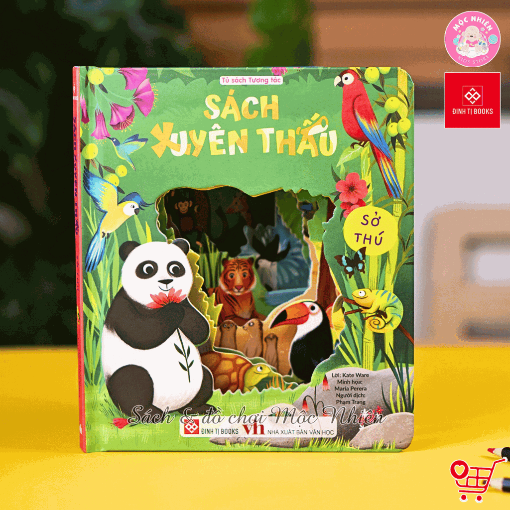 Combo 02 cuốn Sách xuyên thấu Vũ trụ, Sở thú - Tương tác cho bé từ 3 đến 6 tuổi - Đinh Tị Books