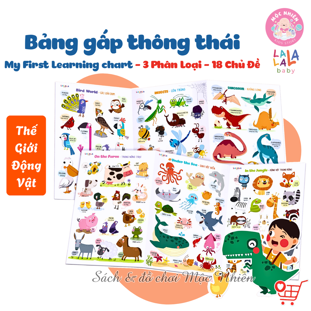 Bảng gấp thông thái - My First Learning chart (Dành cho bé từ 1 tuổi) - Lalala Baby