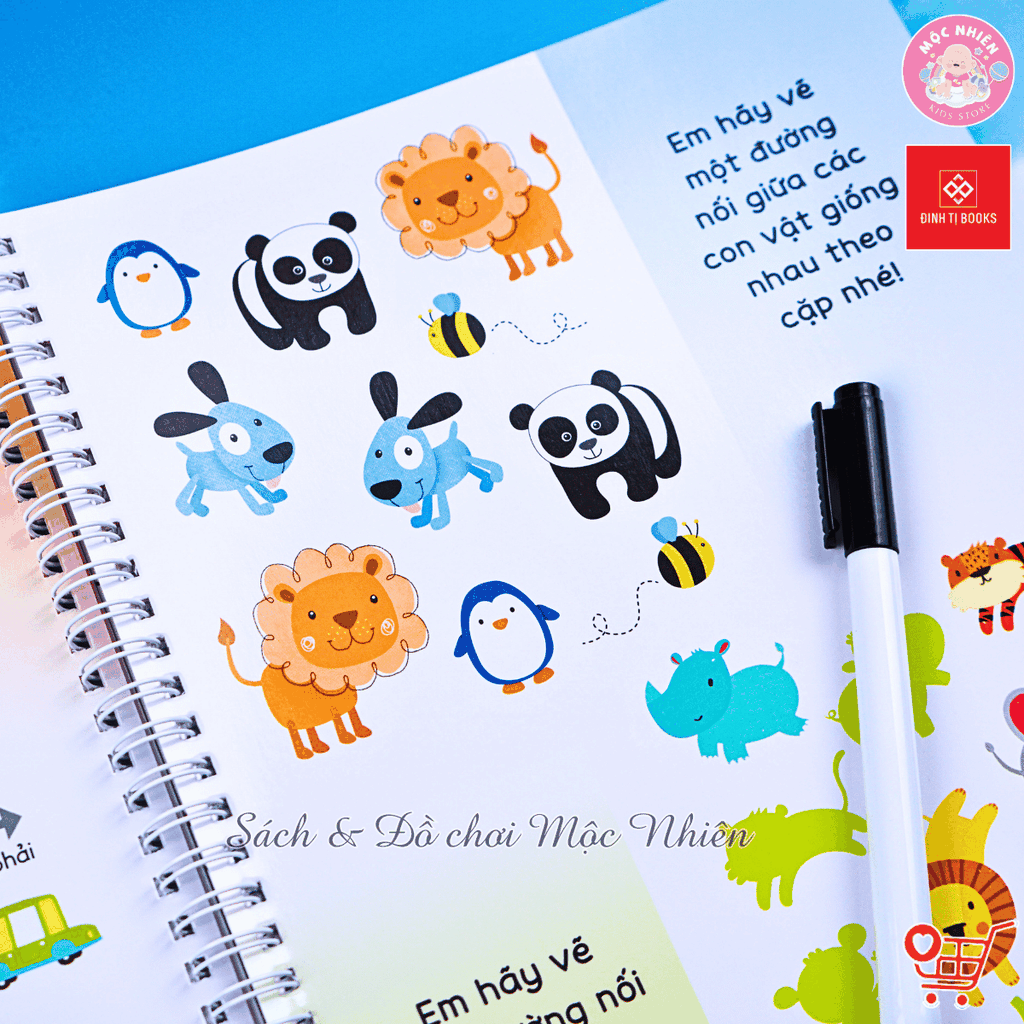Combo 04 cuốn Sách viết xóa thông minh (Cho bé từ 4-7 tuổi) - Đinh Tị Books