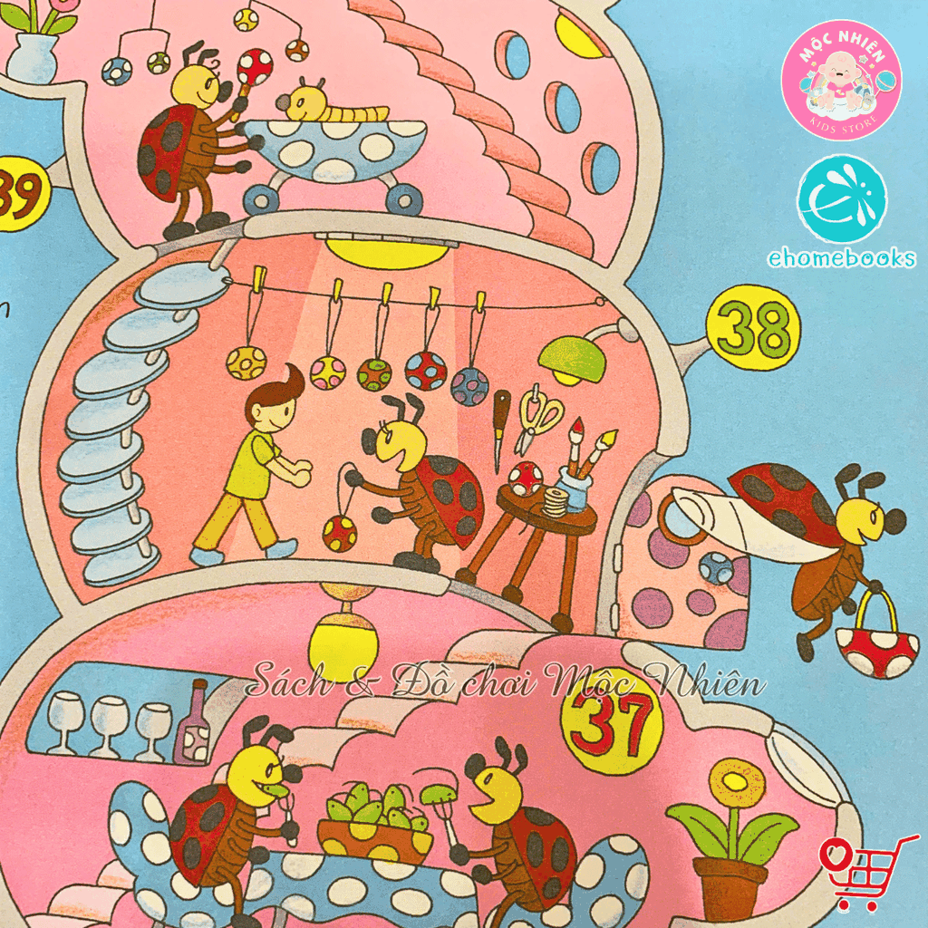 Sách ehon - Tòa nhà 100 tầng (Dành cho bé từ 3-8 tuổi) - Ehomebooks