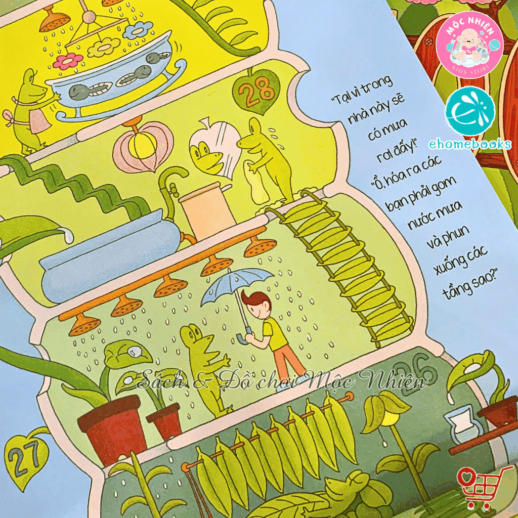 Sách ehon - Tòa nhà 100 tầng (Dành cho bé từ 3-8 tuổi) - Ehomebooks