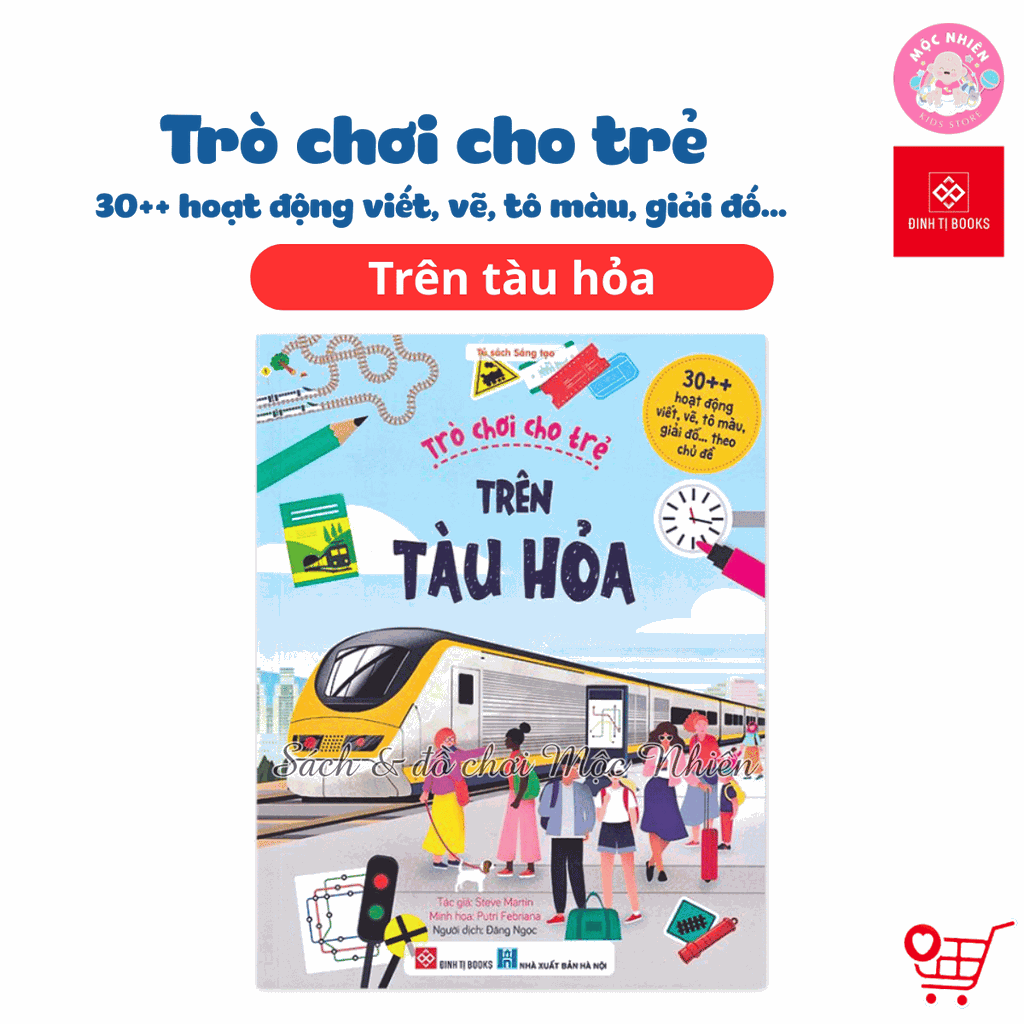Sách - Trò chơi cho trẻ (30++ hoạt động viết, vẽ, tô màu, giải đố... theo chủ đề) - Đinh Tị Books