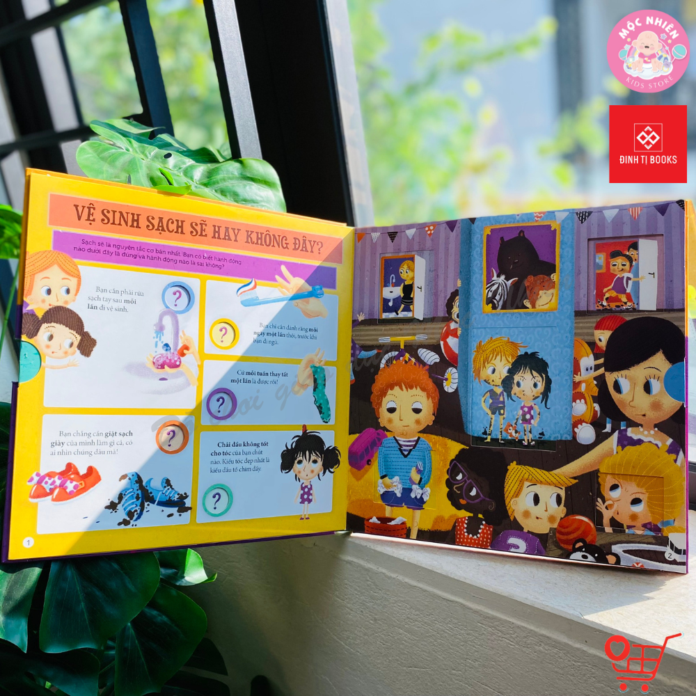 Sách tương tác - Rèn luyện kỹ năng đầu đời cho trẻ - 30 câu trắc nghiệm - Đinh Tị Books