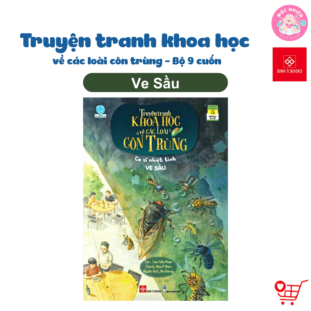 Sách - Truyện tranh khoa học về các loài côn trùng (9 phân loại lẻ cuốn) - Đinh Tị Books