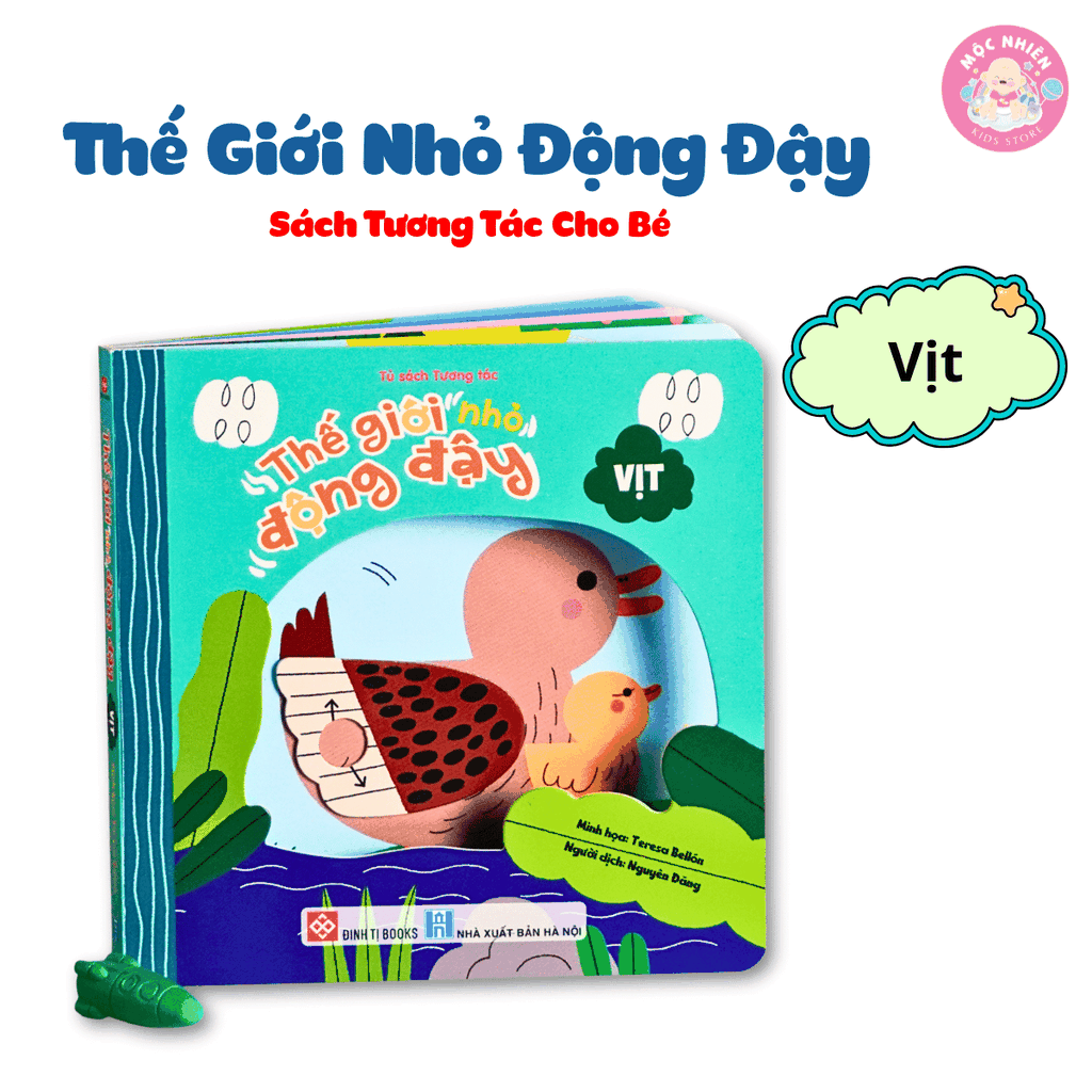 Sách tương tác cho bé - Thế giới nhỏ động đậy - Đinh Tị Books