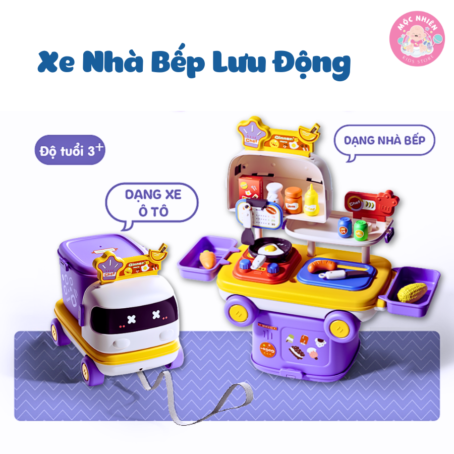 Bộ đồ chơi nhập vai Xe lưu động cho trẻ từ 3 tuổi - Chất liệu nhựa ABS cao cấp - Toys&Joys