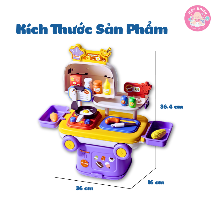 Bộ đồ chơi nhập vai Xe lưu động cho trẻ từ 3 tuổi - Chất liệu nhựa ABS cao cấp - Toys&Joys