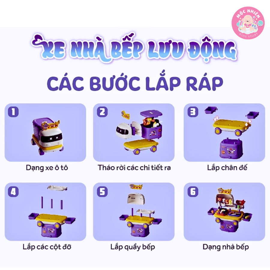 Bộ đồ chơi nhập vai Xe lưu động cho trẻ từ 3 tuổi - Chất liệu nhựa ABS cao cấp - Toys&Joys