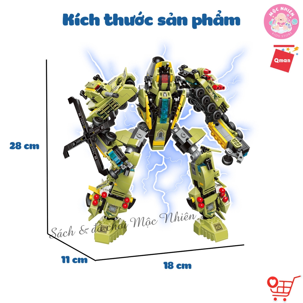 Đồ chơi lắp ráp xếp hình Qman 41108 - Biệt đội quân sự (783 mảnh ghép)