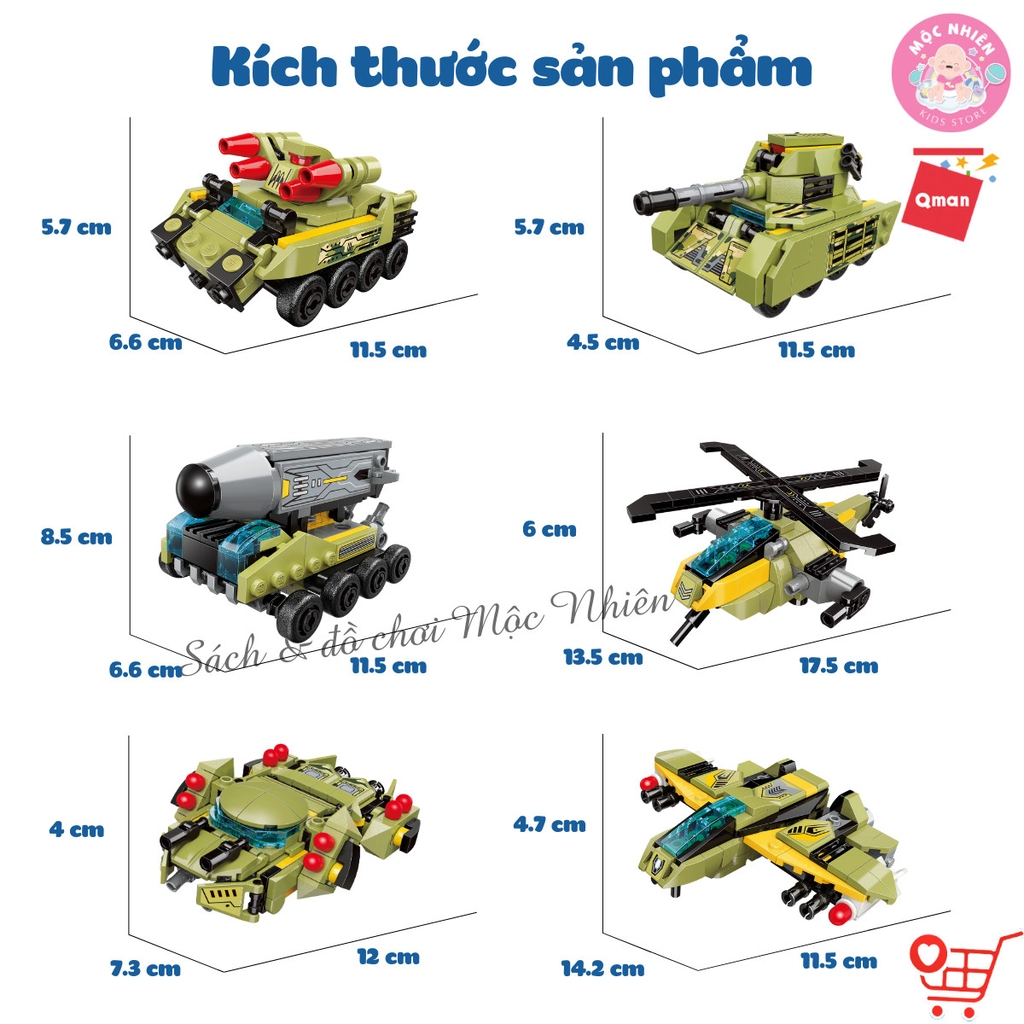 Đồ chơi lắp ráp xếp hình Qman 41108 - Biệt đội quân sự (783 mảnh ghép)