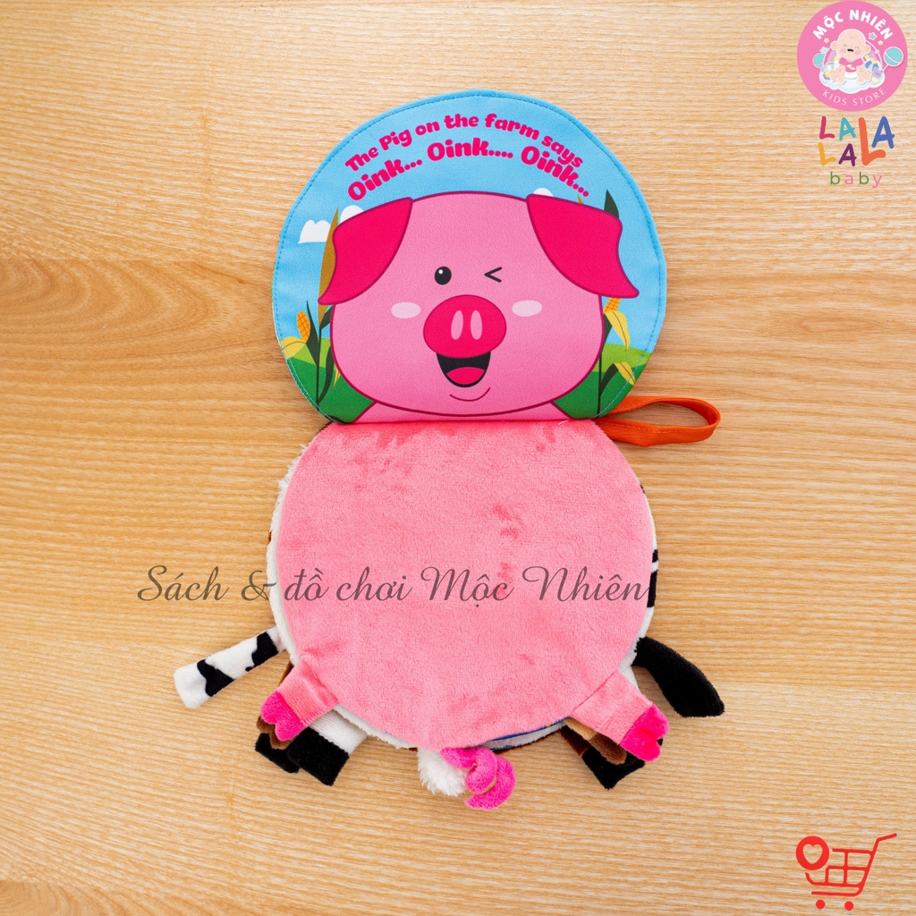 Sách vải lật mở đa tương tác, sột soạt, chút chít - Lalala Baby