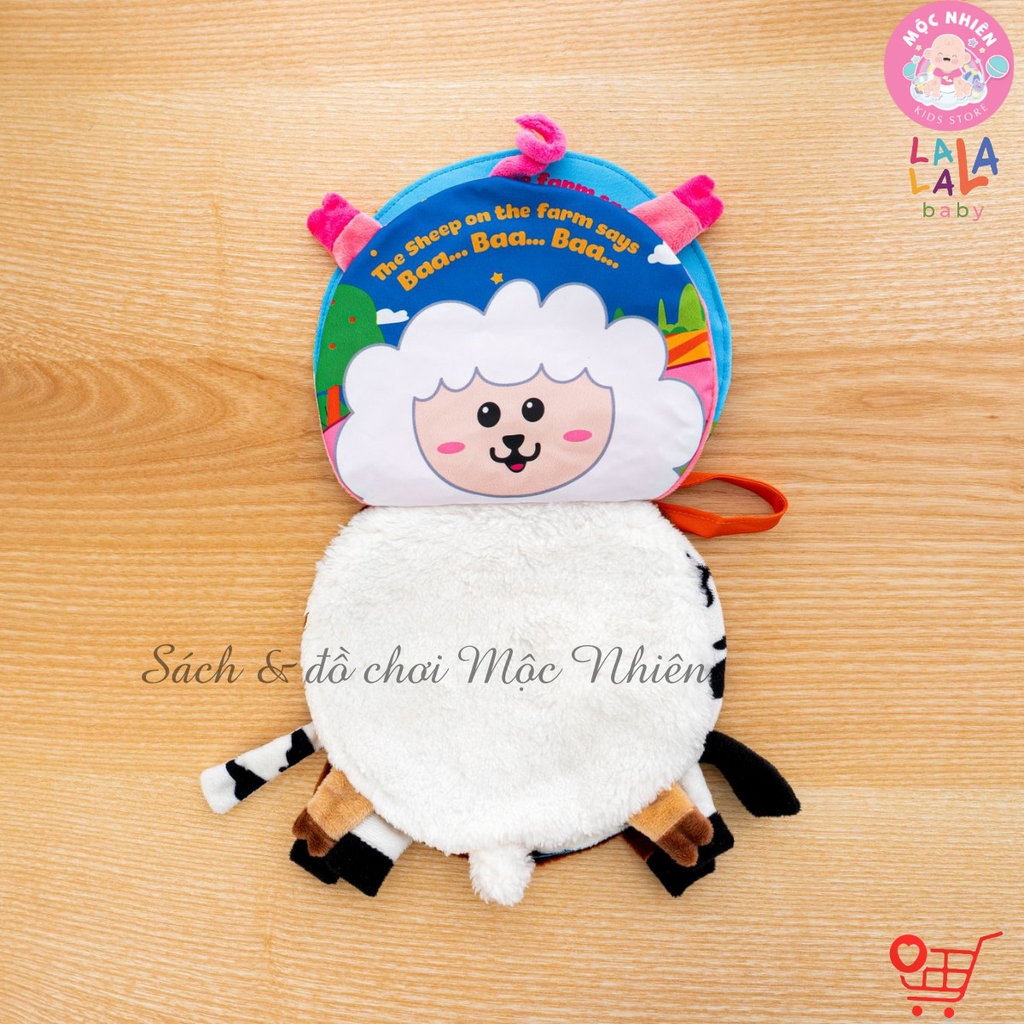 Sách vải lật mở đa tương tác, sột soạt, chút chít - Lalala Baby