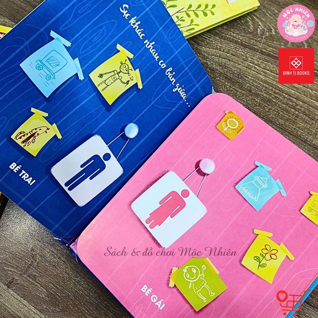 Combo 04 cuốn Sách - Kỹ năng đầu đời cho bé - Lật mở cùng con - Đinh Tị Books