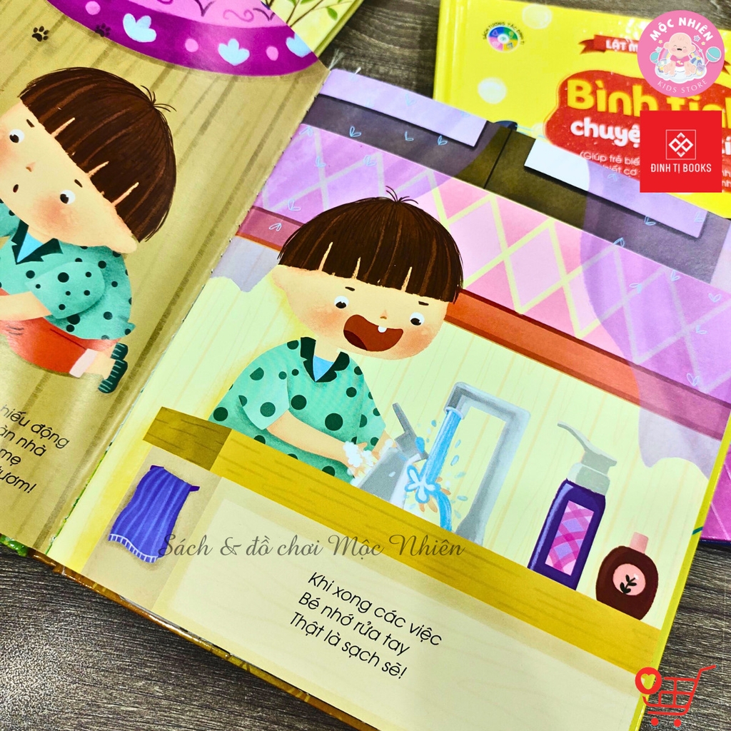 Combo 04 cuốn Sách - Kỹ năng đầu đời cho bé - Lật mở cùng con - Đinh Tị Books