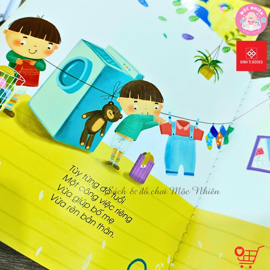 Combo 04 cuốn Sách - Kỹ năng đầu đời cho bé - Lật mở cùng con - Đinh Tị Books