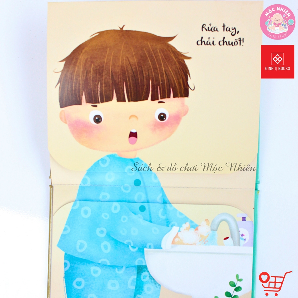 Combo 04 cuốn Sách - Kỹ năng đầu đời cho bé - Lật mở cùng con - Đinh Tị Books