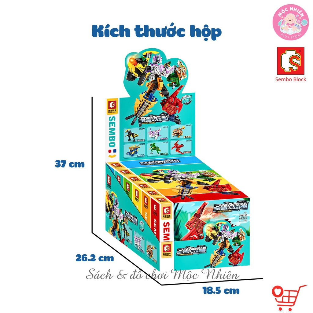 Đồ chơi lắp ráp xếp hình SEMBO BLOCK 103145 - Thánh thú mạnh thần long (589 mảnh ghép) - Dành cho bé trai từ 6 tuổi