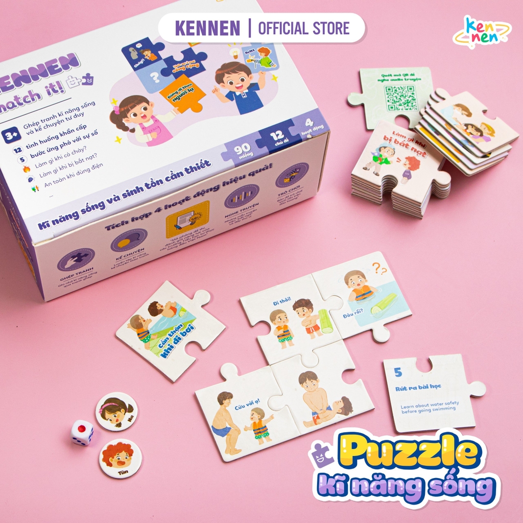 Kennen Match It - Puzzle ghép tranh về Kỹ năng sống và sinh tồn cần thiết cho bé