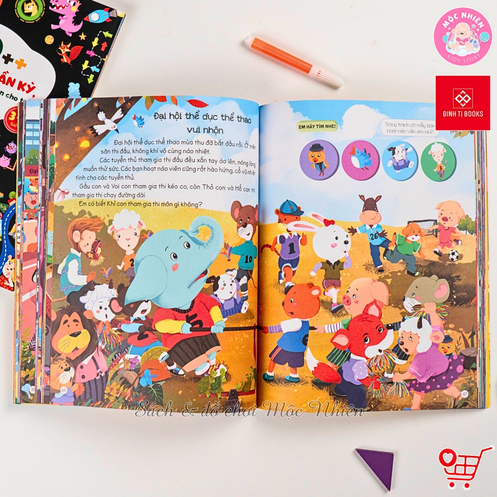 Combo 02 cuốn Sách - 140++ trò chơi thần kỳ, phát triển trí não toàn diện cho trẻ 3-9 tuổi - Đinh Tị Books