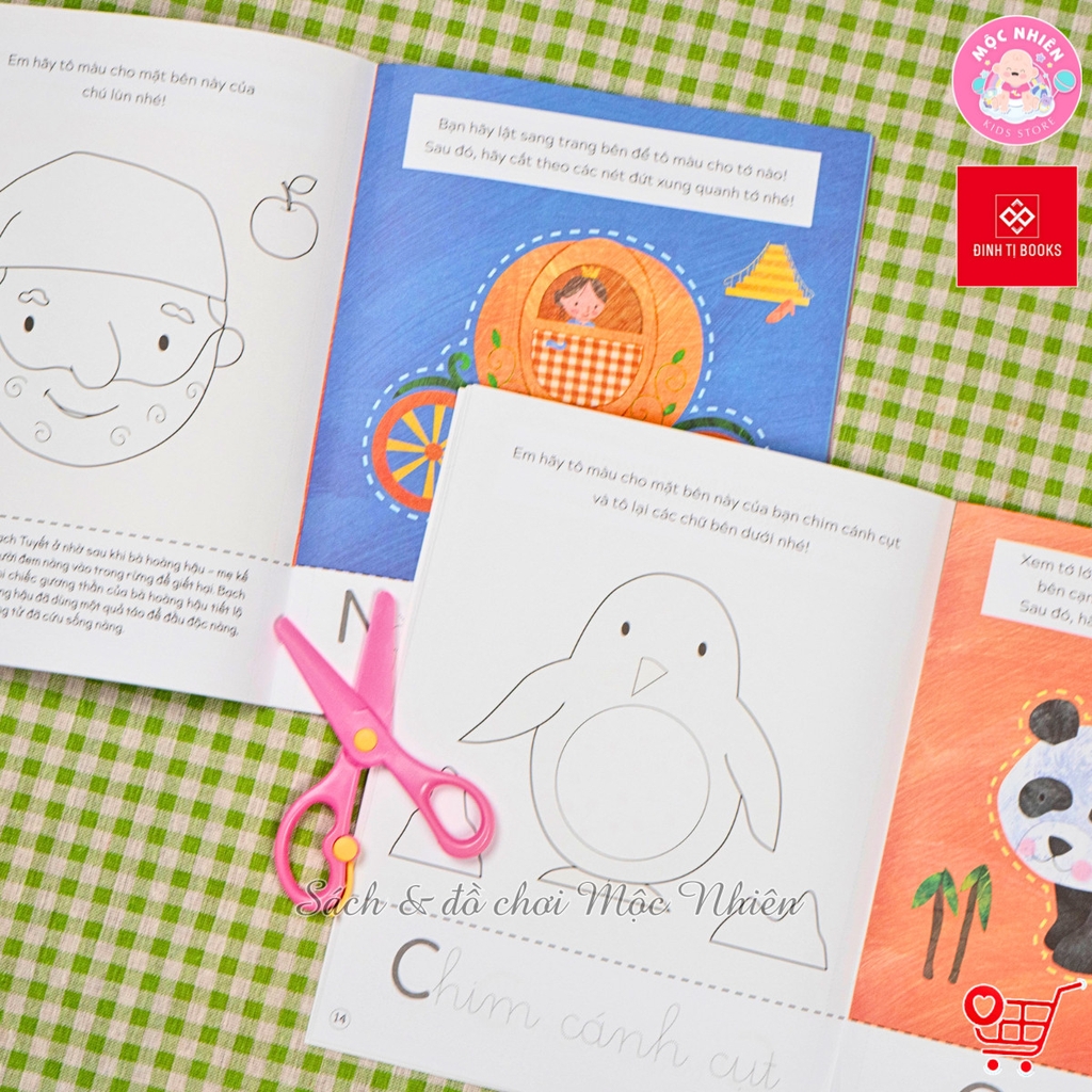 Combo 04 cuốn Sách - Luyện kỹ năng dùng kéo thuần thục và an toàn - Đinh Tị Books