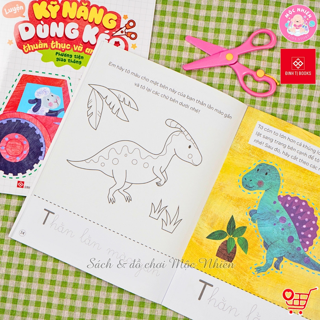 Combo 04 cuốn Sách - Luyện kỹ năng dùng kéo thuần thục và an toàn - Đinh Tị Books