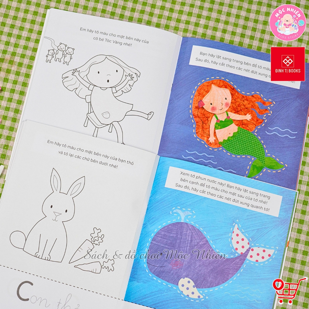 Sách - Luyện kỹ năng dùng kéo thuần thục và an toàn (Cho trẻ từ 3 - 6 tuổi) - Đinh Tị Books