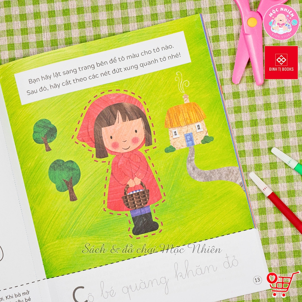 Combo 04 cuốn Sách - Luyện kỹ năng dùng kéo thuần thục và an toàn - Đinh Tị Books