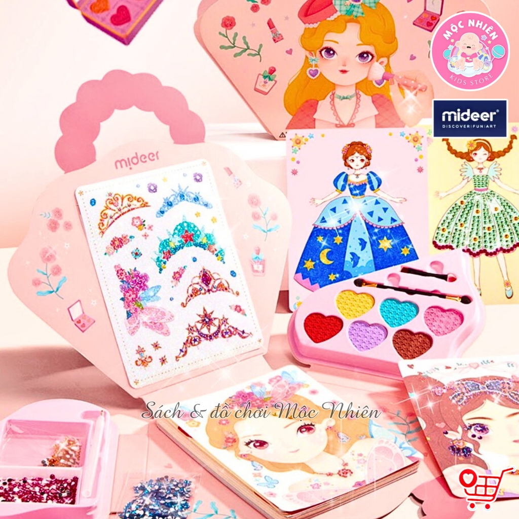 Bộ trang điểm thiết kế thời trang Mideer 3 trong 1 - Princess Fantasy Makeup - Dành cho bé gái từ 3 tuổi