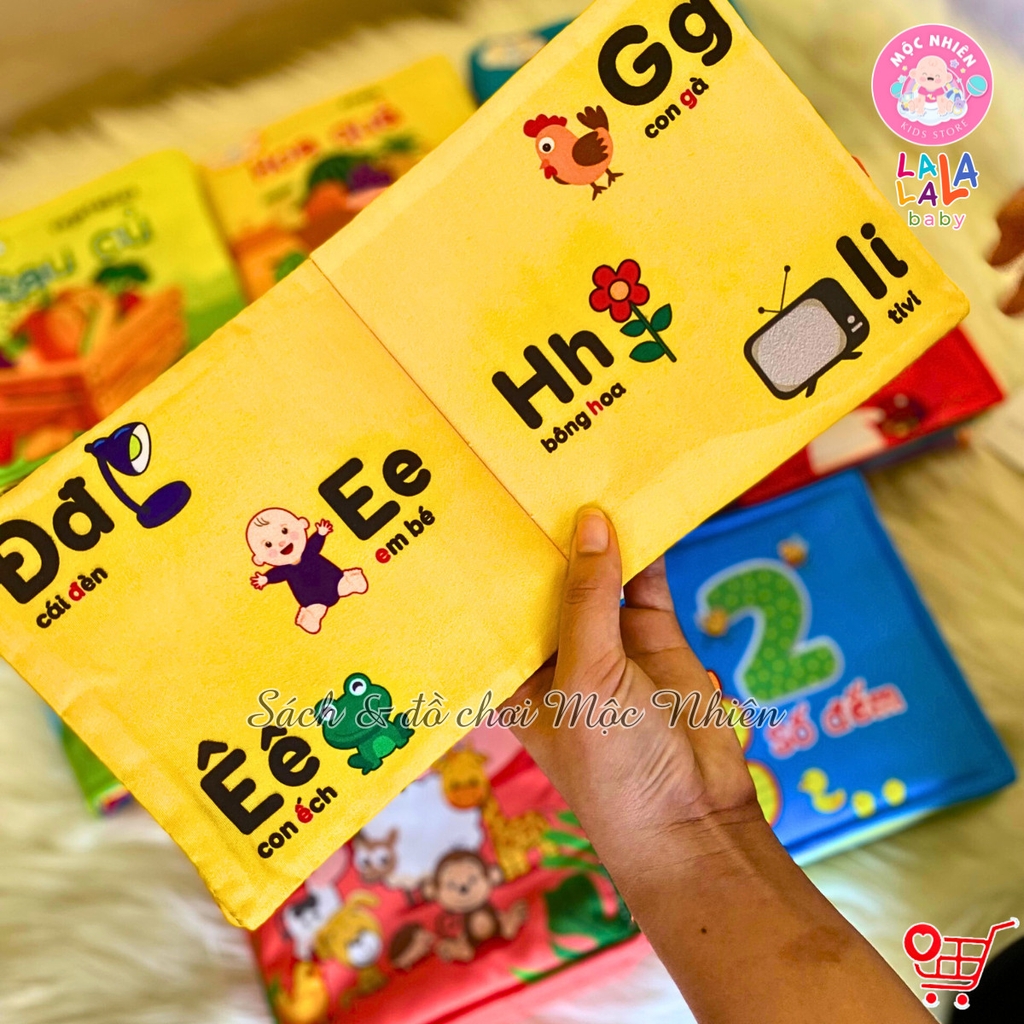 Sách Vải MVF Đa Tương Tác Kích Thích Thị Giác Cho Bé Sơ Sinh My Very First Book - Lalala Baby (Nhiều chủ đề)