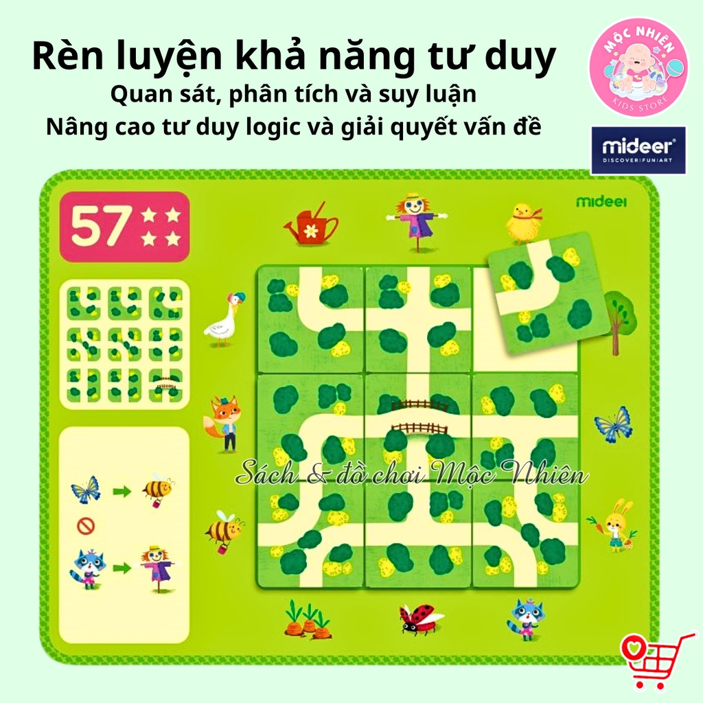 Đồ chơi ghép hình tìm đường trên đảo - Road Builders Animal Island - Mideer MD2076