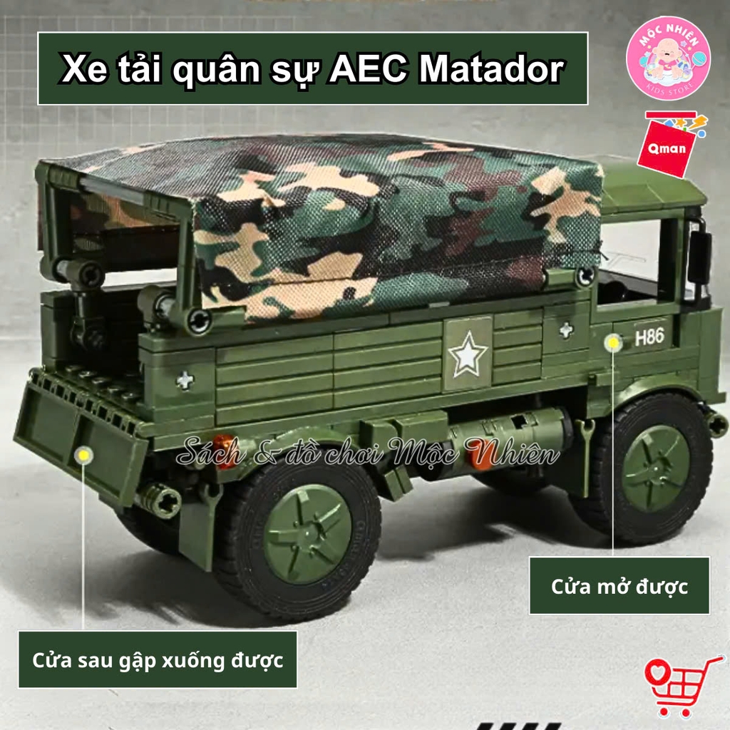 Đồ chơi lắp ráp, xếp hình Qman 21024 - Di Tản (442 mảnh ghép)