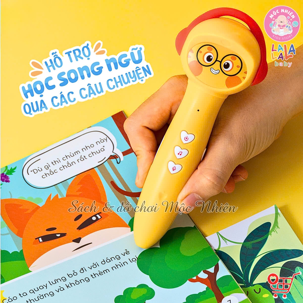 Bút Chấm Đọc Lala Magic Pen Song Ngữ Anh Việt - Đồ Chơi Âm Thanh Tích Hợp Đa Chức Năng kèm Thu Âm Cho Bé - Lalala baby