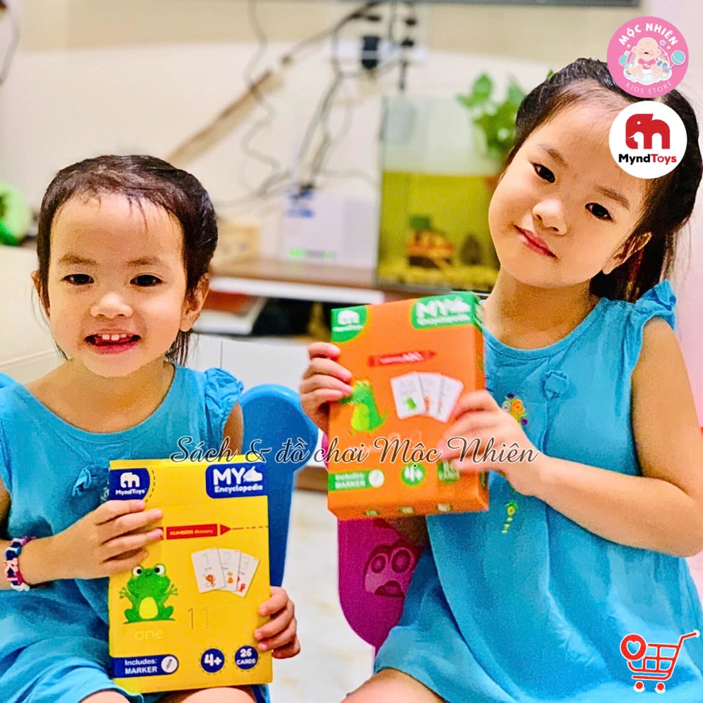 Đồ Chơi Giáo Dục MyndToys My Encyclopedia – Combo 02 Bộ Thẻ Học Chữ Cái và Số Đếm - Dành Cho Bé Trên 4 Tuổi