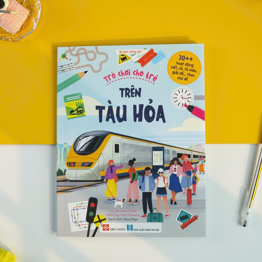 Combo 04 quyển Sách - Trò chơi cho trẻ (30++ hoạt động viết, vẽ, tô màu, giải đố... theo chủ đề) - Đinh Tị Books
