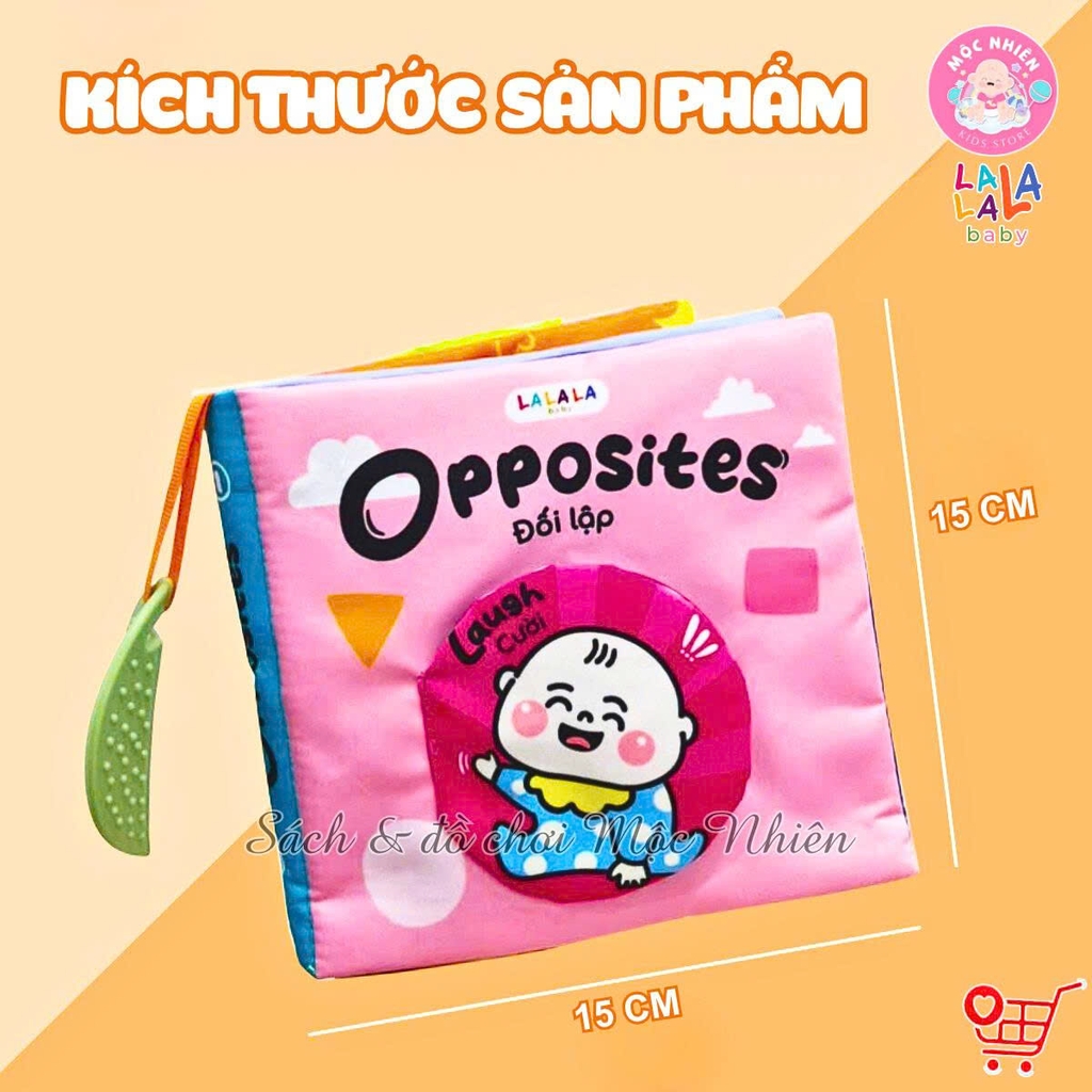 Sách vải Lalalababy ehon tương tác kích thích đa giác quan cho bé sơ sinh