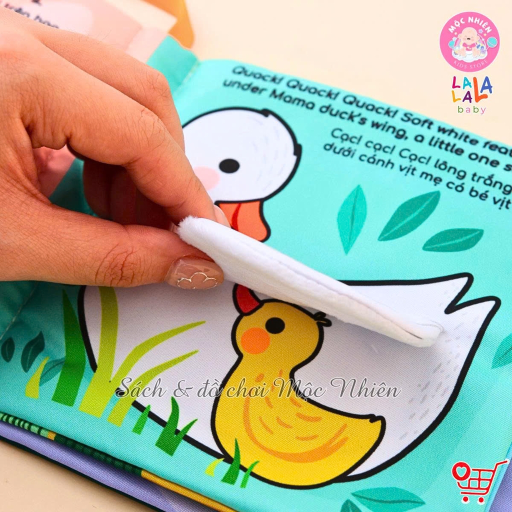 Sách vải Lalalababy ehon tương tác kích thích đa giác quan cho bé sơ sinh